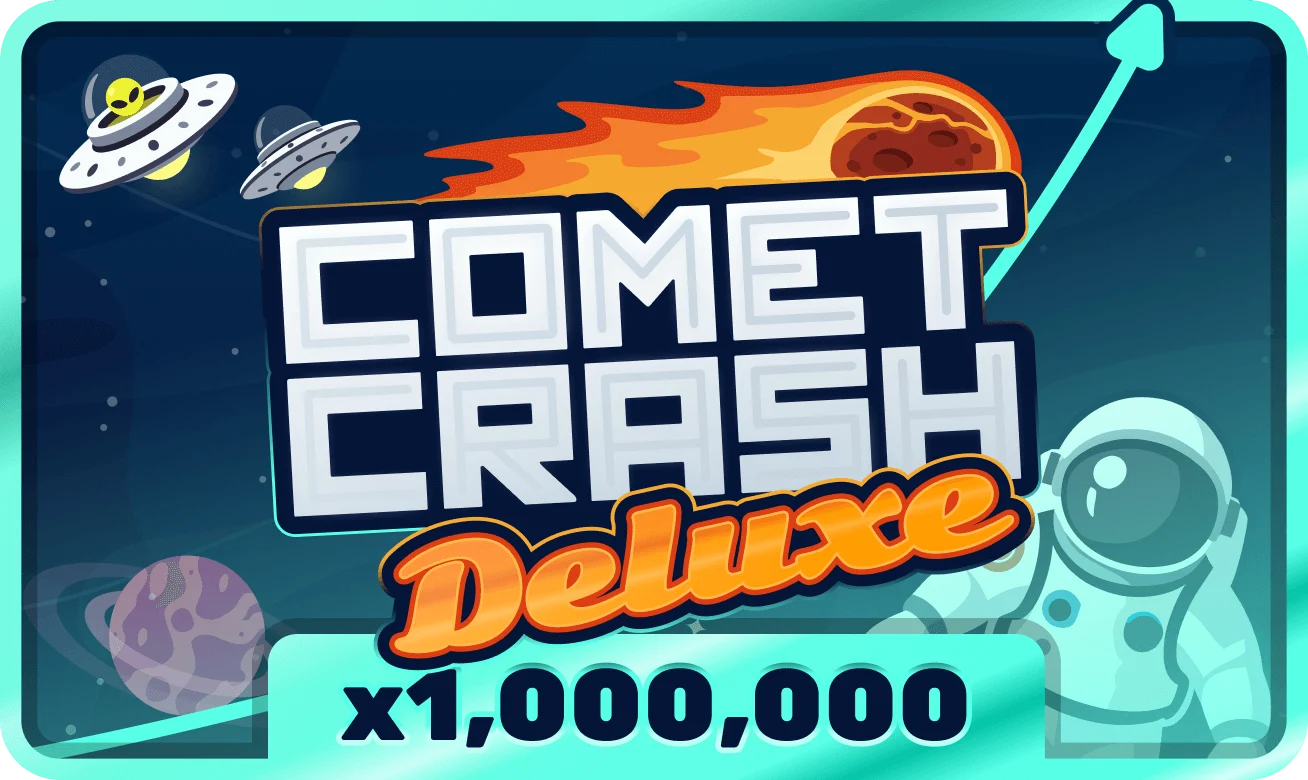 Arte de juego crash cósmico con cometas y velocidad para una experiencia de adrenalina.