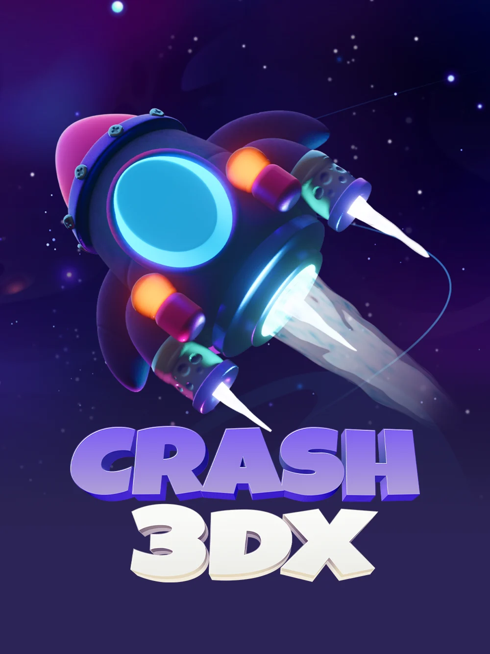 Arte tridimensional de crash game con sensación de movimiento y apuesta instantánea.