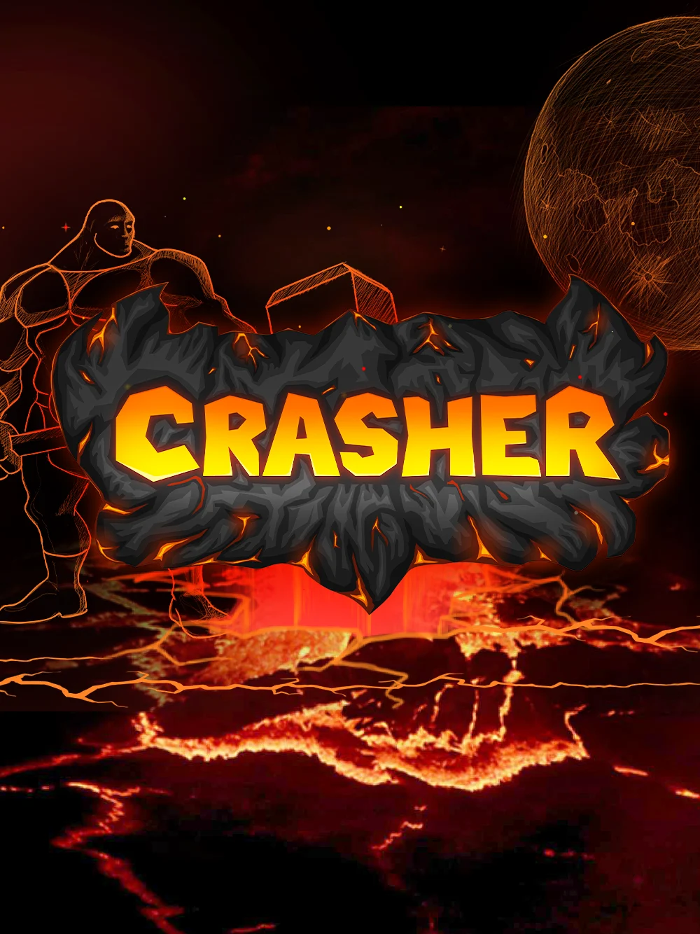 Portada de juego crash con diseño intenso y enfoque en acción rápida.