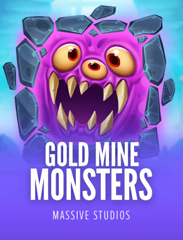 Portada de juego de minería de oro con monstruos y estilo arcade para la sección de tendencias.